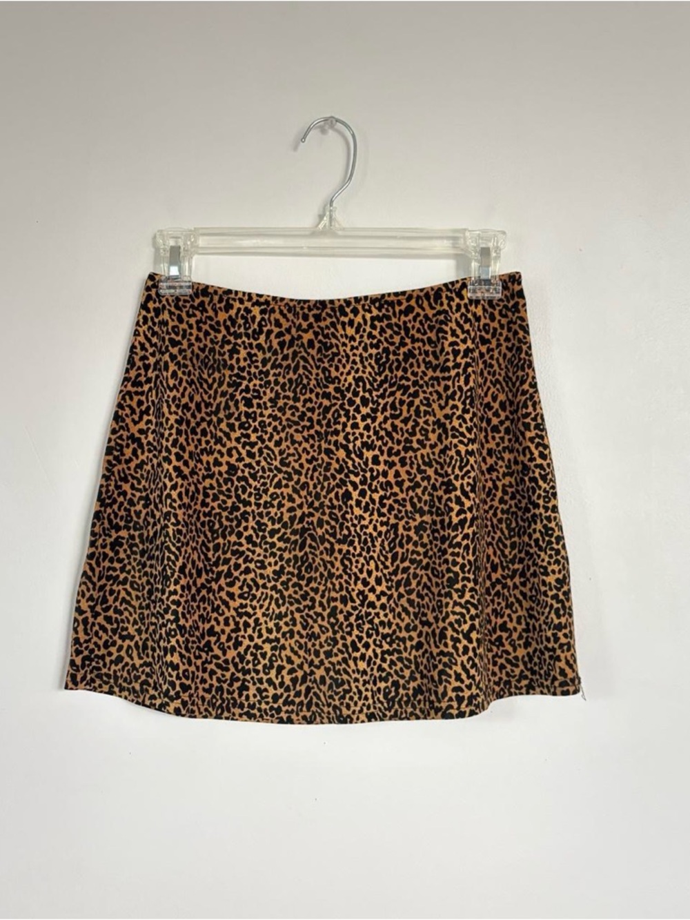 Vintage cheetah mini skirt.